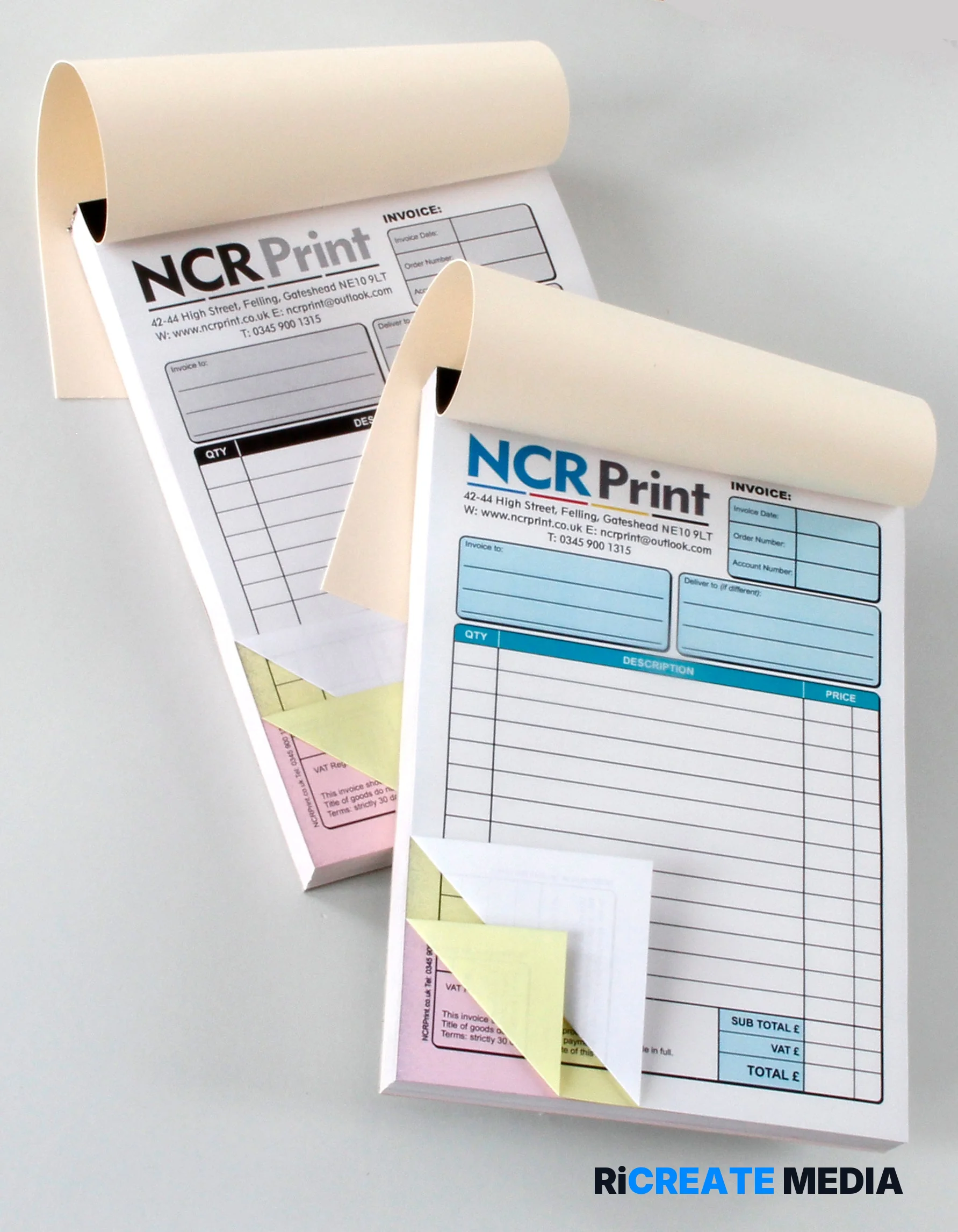 NCR Pads — printed example